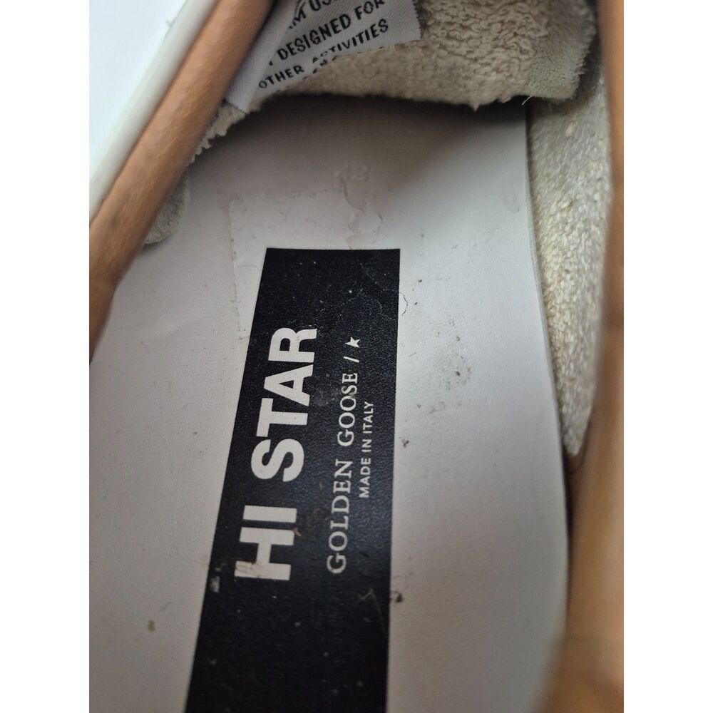 Golden Goose White Hi Star Platform Sneakers Size 42 - Picture 6 of 7